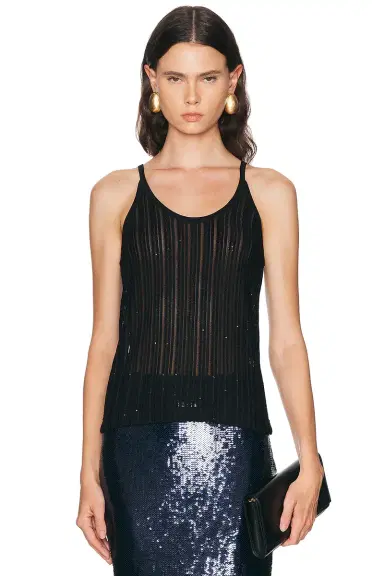 Tom Ford Micro Sequins Evening Tank Top | Thumbnail 1 Tom Ford Micro Sequins Evening Tank Top | Thumbnail 1
