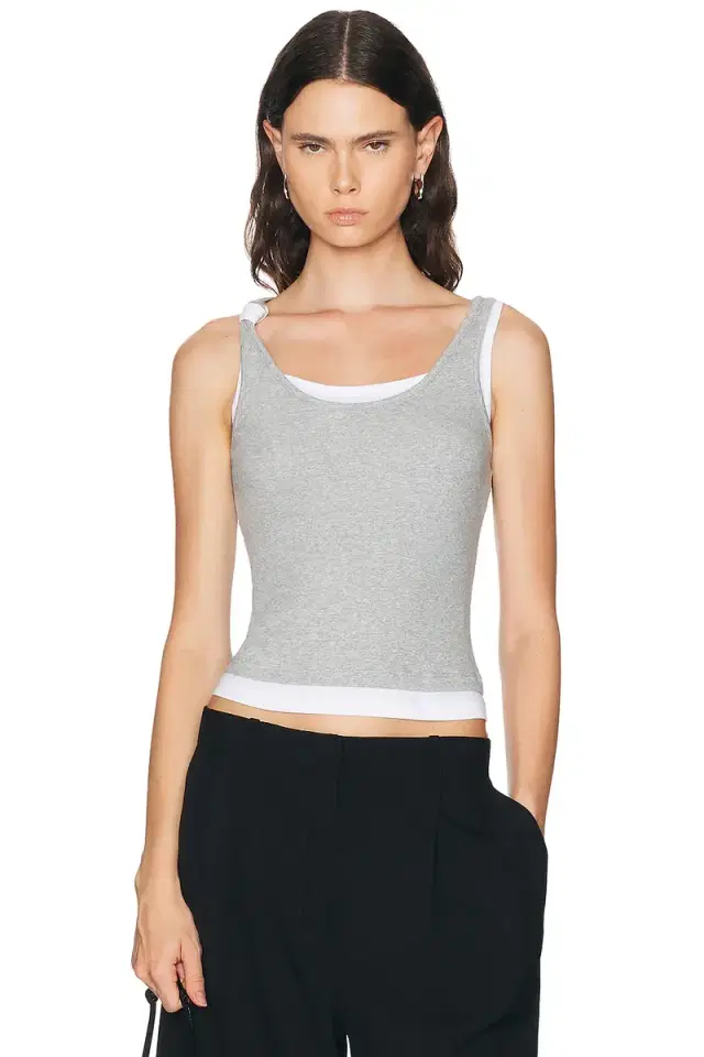 Mimchik Double Layer Knotted Tank Top