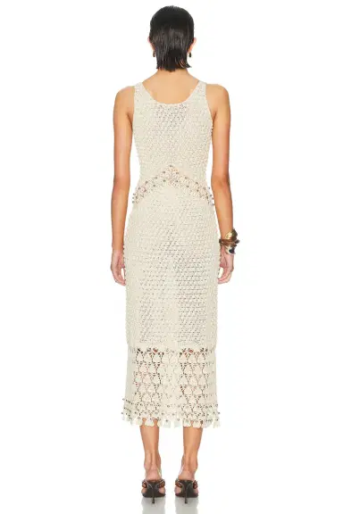 Rabanne Sleeveless Crochet Dress | Thumbnail 3 Rabanne Sleeveless Crochet Dress | Thumbnail 3