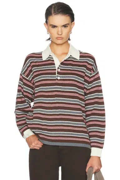 THE UPSIDE Wonder Knit Polo Top | Thumbnail 1