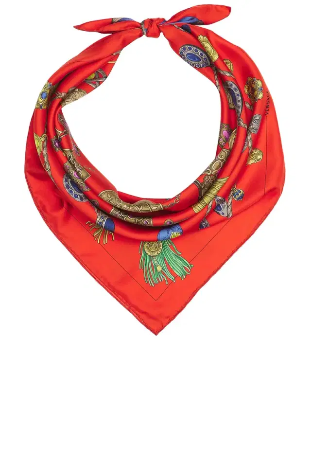 VERSACE Foulard Silk Twill Scarf