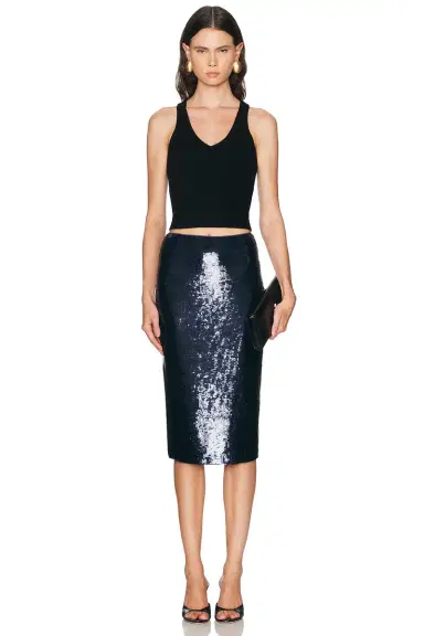 Brandon Maxwell Reese V-Neck Tank Top | Thumbnail 4 Brandon Maxwell Reese V-Neck Tank Top | Thumbnail 4