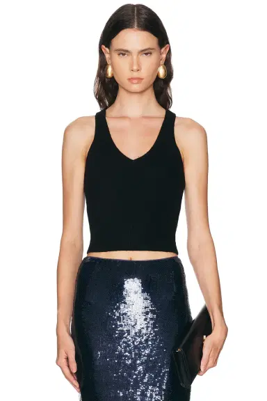 Brandon Maxwell Reese V-Neck Tank Top | Thumbnail 1 Brandon Maxwell Reese V-Neck Tank Top | Thumbnail 1