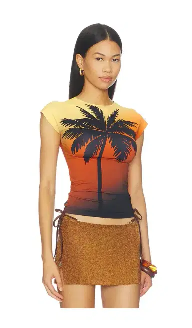 1XBLUE Palm Tree T-shirt | Thumbnail 2