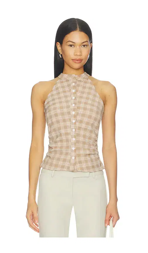ALL THE WAYS Karie Button Front Top