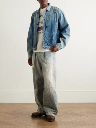 KAPITAL Thunderbird Panelled Denim Blouson Jacket - Men | Thumbnail 2 KAPITAL Thunderbird Panelled Denim Blouson Jacket - Men | Thumbnail 2