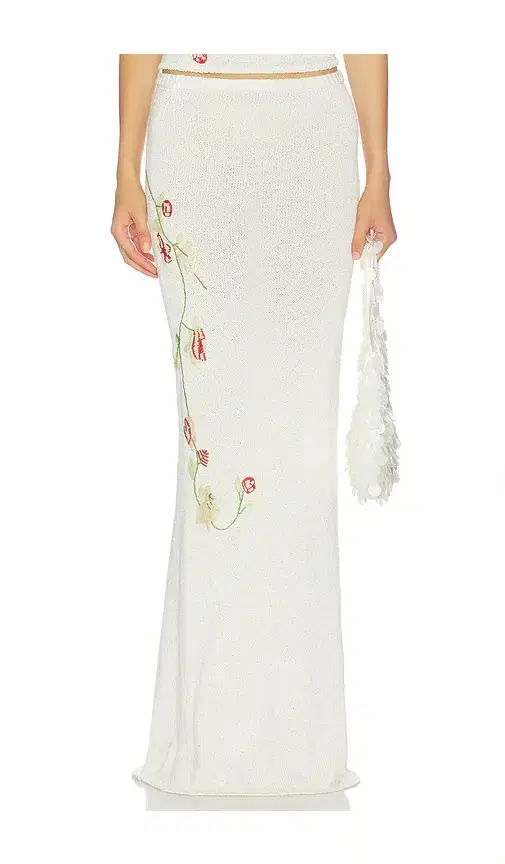 Asta Resort Carolina Embroidered Skirt