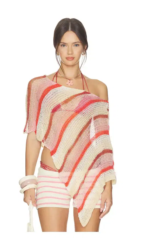 Indah Gia Stripe Handknit Shawl