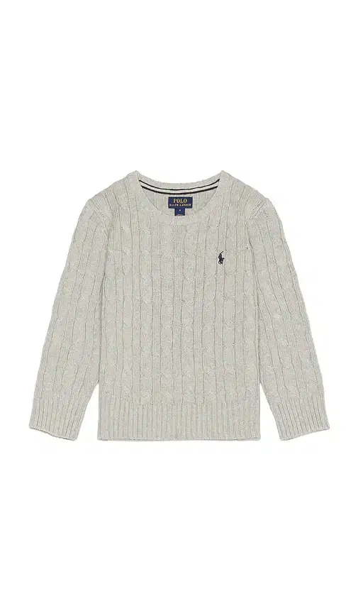 Polo Ralph Lauren Kids Long Sleeve Cotton Cable-knit Crewneck Sweater