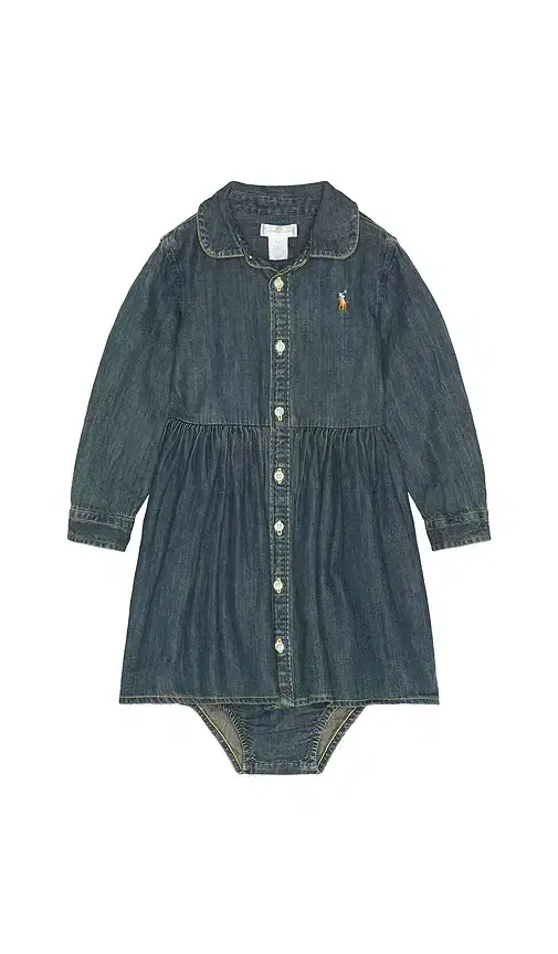 Polo Ralph Lauren Baby Shirred Denim Shirtdress
