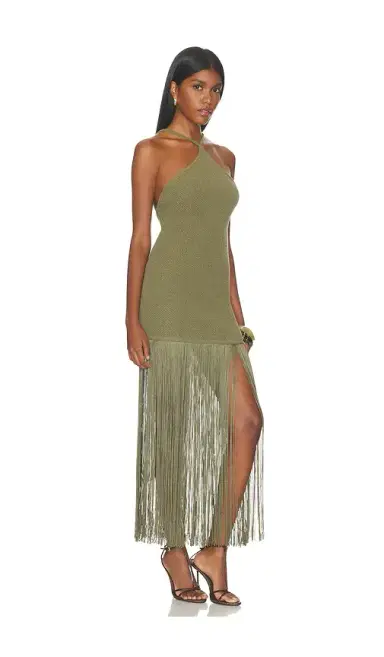 Lovers and Friends Alia Halter Fringe Dress | Thumbnail 2