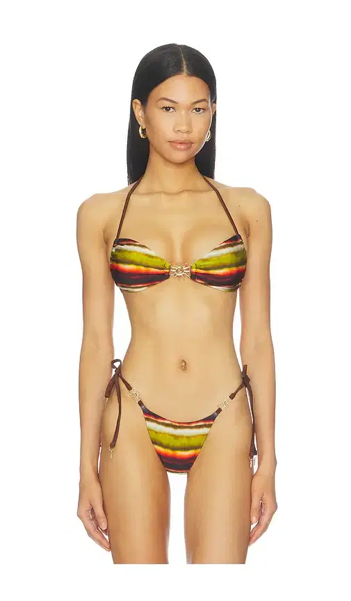 Runaway The Label Palma Halter Ruched Bikini Top