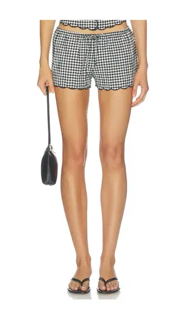 Montce Scalloped Low Rise Drawstring Short | Thumbnail 1 Montce Scalloped Low Rise Drawstring Short | Thumbnail 1