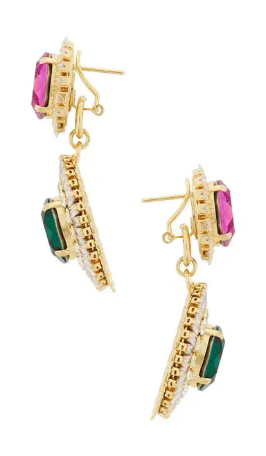 Anton Heunis Omega Clasp Oval Disc Chandeliers Earrings | Thumbnail 2