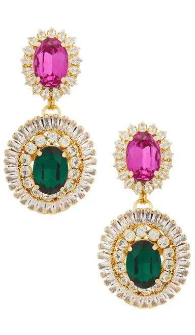 Anton Heunis Omega Clasp Oval Disc Chandeliers Earrings | Thumbnail 1
