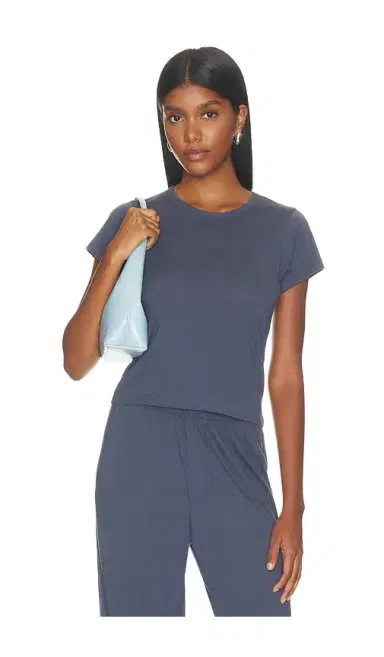 Eterne Cotton Short Sleeve Baby Tee | Thumbnail 1 Eterne Cotton Short Sleeve Baby Tee | Thumbnail 1