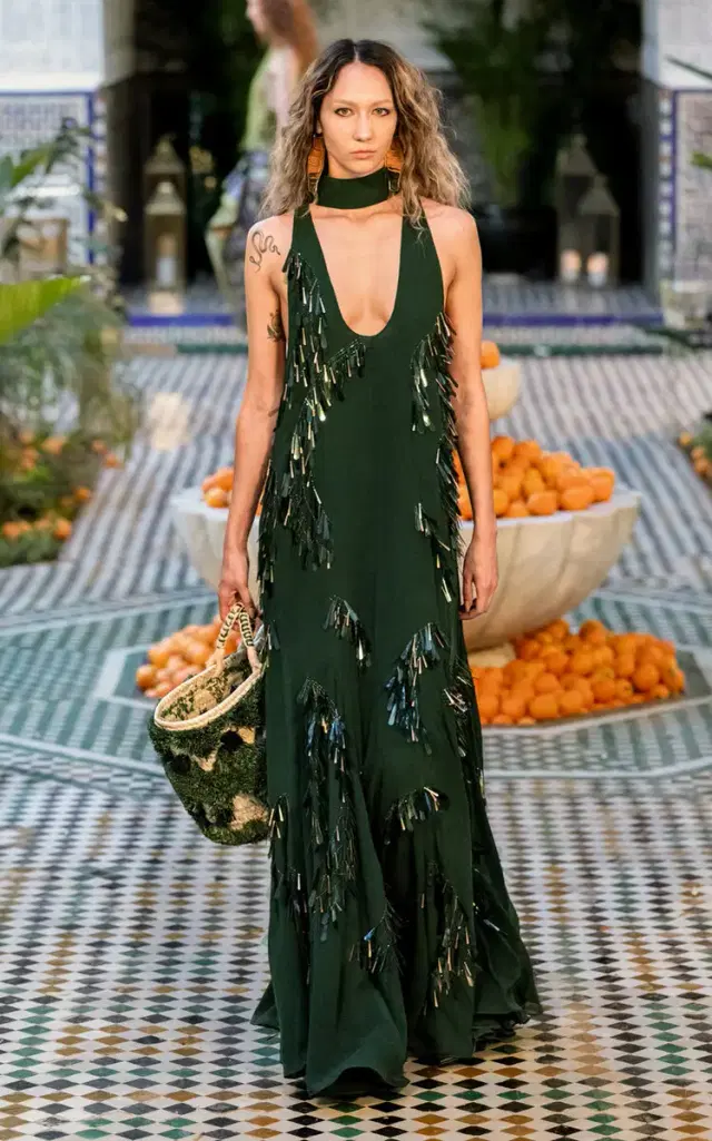 ALÉMAIS Ophira Sequined Georgette Gown