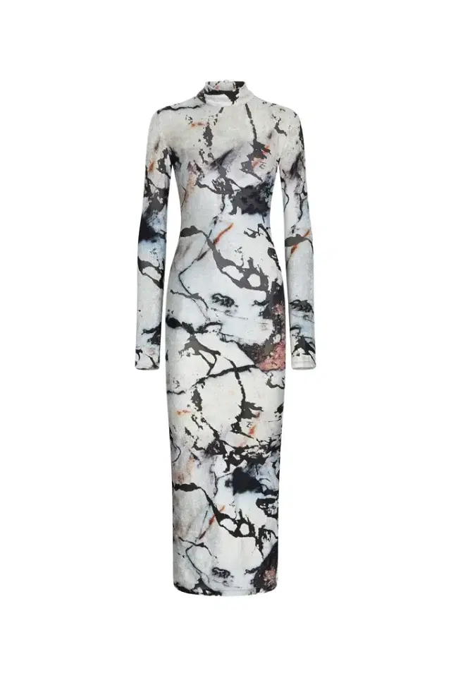 Roberto Cavalli Long dress with Marble print