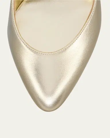 Christian Louboutin 85mm Fannylove Metallic Leather Slingback Pumps | Thumbnail 4 Christian Louboutin 85mm Fannylove Metallic Leather Slingback Pumps | Thumbnail 4