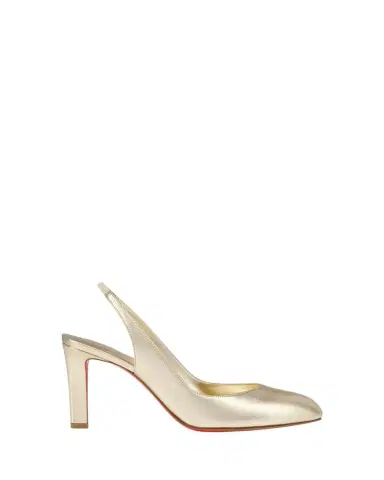Christian Louboutin 85mm Fannylove Metallic Leather Slingback Pumps | Thumbnail 1 Christian Louboutin 85mm Fannylove Metallic Leather Slingback Pumps | Thumbnail 1