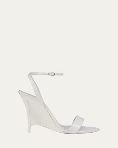 Christian Louboutin 100mm Zeezeenella Patent Leather Wedge Sandals | Thumbnail 5 Christian Louboutin 100mm Zeezeenella Patent Leather Wedge Sandals | Thumbnail 5