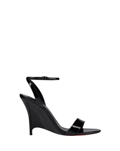 Christian Louboutin 100mm Zeezeenella Patent Leather Wedge Sandals | Thumbnail 1 Christian Louboutin 100mm Zeezeenella Patent Leather Wedge Sandals | Thumbnail 1