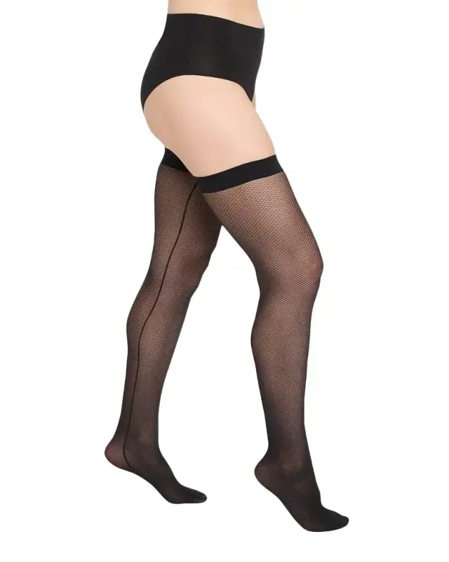 Wolford Backseam Illusion Net Stay-Ups