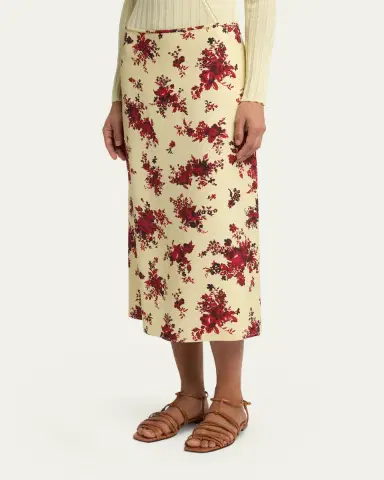 Jil Sander Floral-Print Viscose Midi Skirt | Thumbnail 4