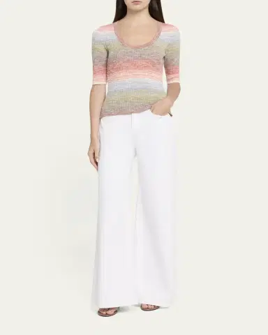 Veronica Beard Archibald Striped Knit Pullover | Thumbnail 2