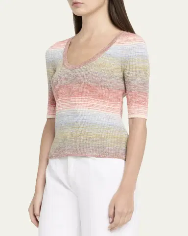 Veronica Beard Archibald Striped Knit Pullover | Thumbnail 4