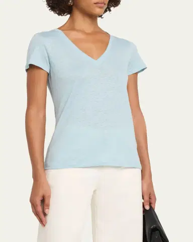 MAJESTIC FILATURES Short-Sleeve Stretch Linen Top | Thumbnail 8 MAJESTIC FILATURES Short-Sleeve Stretch Linen Top | Thumbnail 8