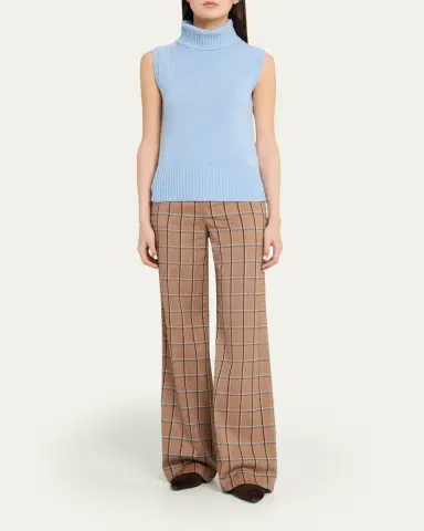 Veronica Beard Tonelli Plaid Wide-Leg Pants | Thumbnail 2 Veronica Beard Tonelli Plaid Wide-Leg Pants | Thumbnail 2