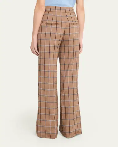 Veronica Beard Tonelli Plaid Wide-Leg Pants | Thumbnail 3 Veronica Beard Tonelli Plaid Wide-Leg Pants | Thumbnail 3