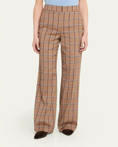 Veronica Beard Tonelli Plaid Wide-Leg Pants | Thumbnail 4 Veronica Beard Tonelli Plaid Wide-Leg Pants | Thumbnail 4
