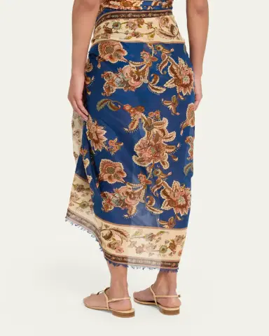 Zimmermann Printed Cotton Pareo Coverup | Thumbnail 3 Zimmermann Printed Cotton Pareo Coverup | Thumbnail 3
