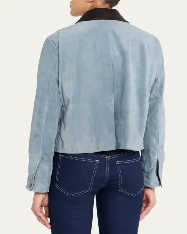 Veronica Beard Walters Cropped Suede Jacket | Thumbnail 3 Veronica Beard Walters Cropped Suede Jacket | Thumbnail 3