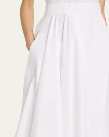 Givenchy Sleeveless Gathered Asymmetric Cotton Midi Dress | Thumbnail 5 Givenchy Sleeveless Gathered Asymmetric Cotton Midi Dress | Thumbnail 5