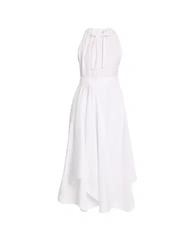 Givenchy Sleeveless Gathered Asymmetric Cotton Midi Dress | Thumbnail 1 Givenchy Sleeveless Gathered Asymmetric Cotton Midi Dress | Thumbnail 1