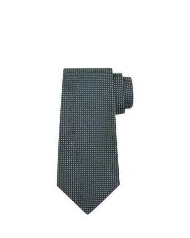 Kiton Men's Woven Micro-Geometric Silk Seven-Fold Tie | Thumbnail 1