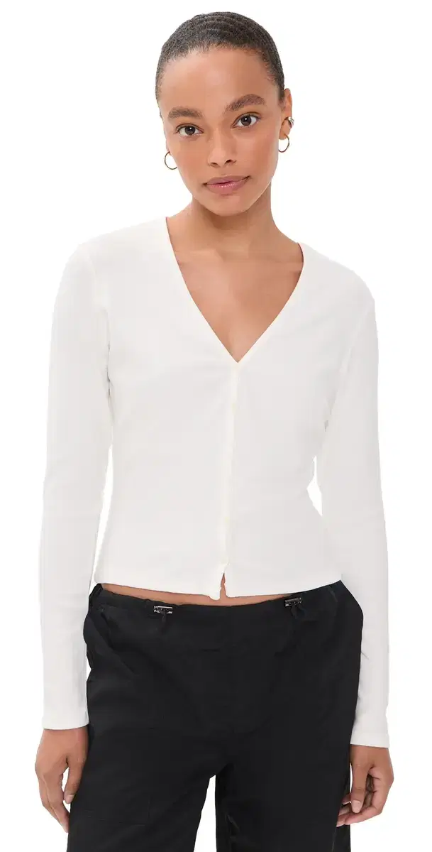 The Rib Cardigan Chalk