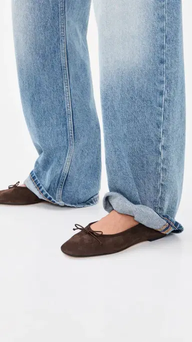 aeyde Tiby Kid Suede Ballet Flats | Thumbnail 3 aeyde Tiby Kid Suede Ballet Flats | Thumbnail 3