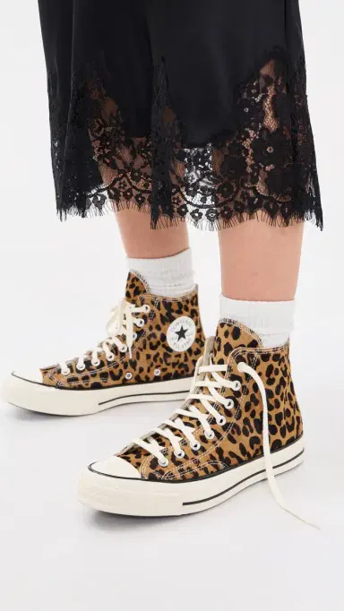 Converse Chuck 70 Leopard Pony Hair Sneakers Black/Natural /Egret | Thumbnail 3 Converse Chuck 70 Leopard Pony Hair Sneakers Black/Natural /Egret | Thumbnail 3
