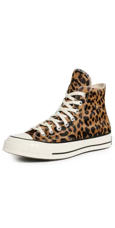 Converse Chuck 70 Leopard Pony Hair Sneakers Black/Natural /Egret | Thumbnail 1 Converse Chuck 70 Leopard Pony Hair Sneakers Black/Natural /Egret | Thumbnail 1