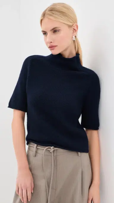 Lisa Yang Fride Cashmere Sweater Navy 2 | Thumbnail 2