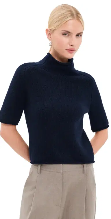 Lisa Yang Fride Cashmere Sweater Navy 2 | Thumbnail 1