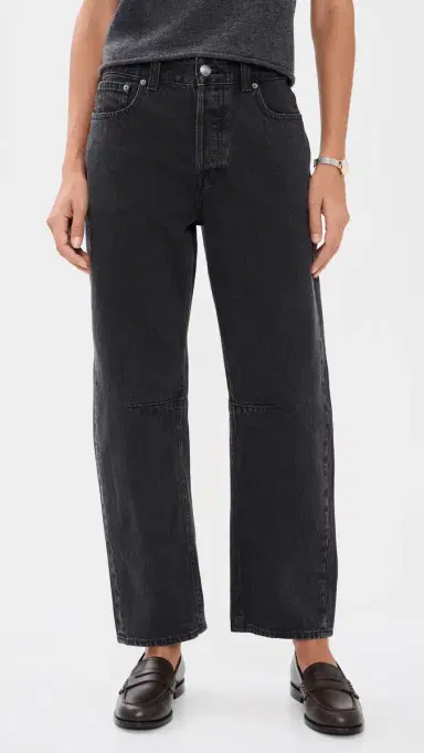 Madewell The Darted Barrel-Leg Jeans Washed Black | Thumbnail 2
