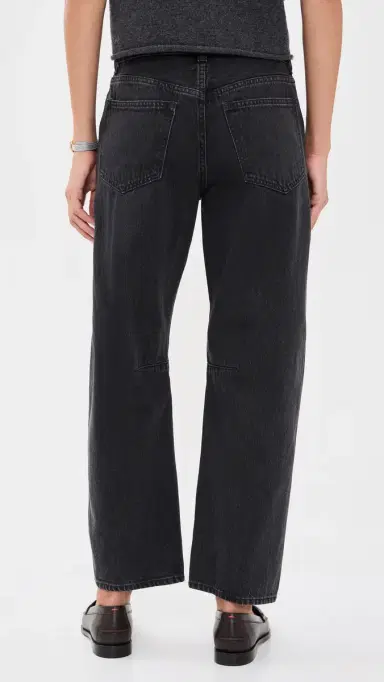 Madewell The Darted Barrel-Leg Jeans Washed Black | Thumbnail 3