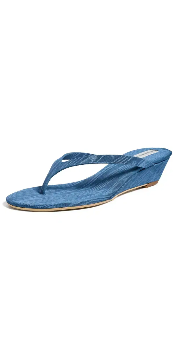 Christopher Esber Scala Moire Wedges Denim