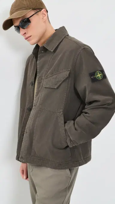 Stone Island Padded Canvas Coach Jacket Coal Grey S | Thumbnail 2