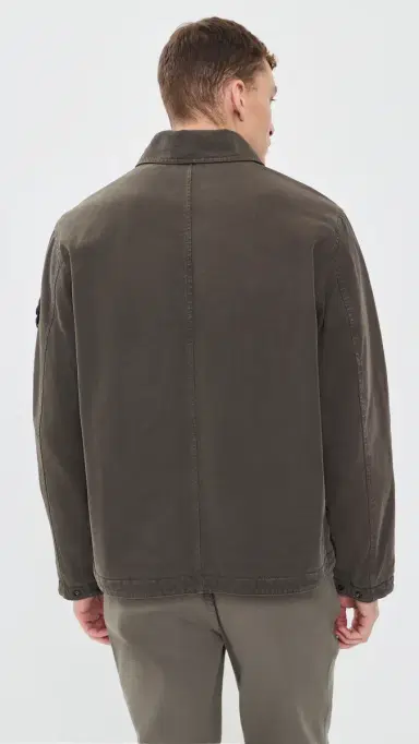 Stone Island Padded Canvas Coach Jacket Coal Grey S | Thumbnail 4